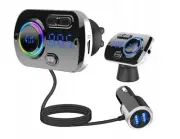 Car Bluetooth Transmitter Plays Music From Phone LCD Screen High Quality Stereo