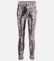 [Isabel Marant] Isabel Marant Bella sequined leggings AU 14 silver