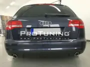 RS6 Look Rear Bumper Spoiler Diffuser For Audi A6 08-11 Exhaust cover Extension (for: Audi)