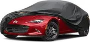 Kayme 7 Layers Car Cover Custom Fit for Mazda Miata MX-5 MX5 (1990-2025) Waterproof All Weather for Automobiles, Outdoor Full Cover Rain Sun UV Protection.Black