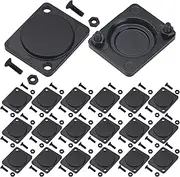 ANMBEST 20PCS D Series Panel-Mount Blank Plate Zinc Alloy Rack Mount Plate for Chassis Connectors XLR Connectors With Installation Screw and Nut