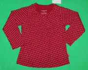 3 3t NWT Pumpkin Patch FROM RUSSIA WITH LOVE Red White Polka Dot SHIRT Top Girls
