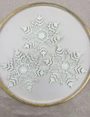 White Snowflakes Hanging Decoration Set of 3