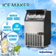 Maxkon Ice Maker Machine LCD Commercial Ice Cube Auto Snow Tray 45~60KG/Day