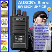 Radio for Hiking safety - AUSCB's SIERRA 5W 80CH UHF CB Handheld AS/NZS approved