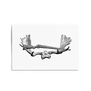 Antlers Hunting Drawing Man Cave Wall Art #2
