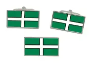 Devon (England) Flag Cufflink and Tie Pin Set