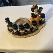 Yankee Candle Jar Holder SNOW WHITE & SEVEN DWARFS Halloween Boney Bunch Family