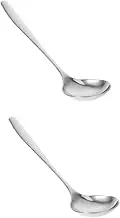 Alipis 2pcs Hotel Buffet Salad Serving Spoon 304 Stainless Steel Large Long Catering Utensil Dishwasher Safe Tablespoon for Buffet Banquet