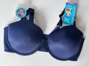 NWT Vanity Fair Bra Full Figure Smoothing Navy iBlue Size 38DD 38 DD