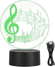 QANYEGN Musical Note LED Light, Music Note Illusion LED Lamp, Personalized Decor Light for Wall Bedroom Living Room Party