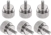 uxcell 6 Pcs M3x7mm Knurled Thumb Screw Computer Case Threaded Hand Tighten Screws Aluminum Alloy for PC Case, Gray