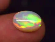 2.6 CT Natural Ethiopian +++Opal Fire Multi Oval Gemstone Cabochon 12.5x9.3mm