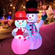 7 FT Christmas Inflatables Snowman, Valentine's Day Giant Christmas Blow Up S...