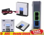 Unlocked Linksys PAP2T VoIP Phone Voice Adapter SIP with 2 FXS Ports AU Plug
