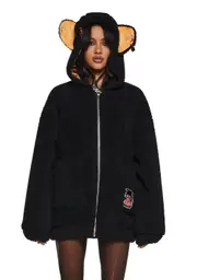 [Dolls Kill x Paul Frank] Rockstar Julius Hooded Sherpa Jacket