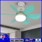Ceiling Fan LED Lamp E27 Socket Fan Light Remote 52cm (Blue Milky Shell) AU