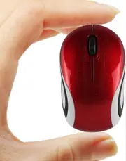 Lertenys Mini Small Wireless Mouse Child Size Optical Portable With Usb Receiver Red