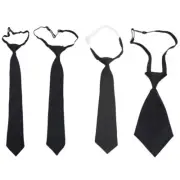 Male Clip Closure Neck Tie for Business Necktie Banquet Formal Suit Accessories