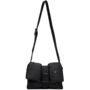 Alexander MCQUEEN MCQ Bag Puffer Buckle Shoulder Quilted Adjustable Strap Black