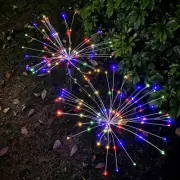 2 Pack Solar Garden Lights, 120 LED Solar Firework Lights Outdoor, Decorative St
