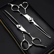 Hair Cutting Scissors, 6.5inch Professional Upscale Scissor Silver Cutting Barber Haircut thinning Shears Hairdresser Scissors
