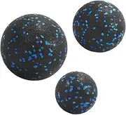 Generic Pack of 3 Massage Balls Aimed at Foot and Back Wellness, Yoga Items for Women, Black Blue