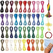 40-Color Waxed Polyester Cord, BetterJonny 1mm Waxed Thread-10m Each Color Bracelet Cord Wax Coated String for Jewelry Making for DIY Jewelry Making Friendship Bracelets