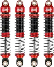 INJORA 59MM Shocks Long Threaded Shock Absorber Oil Damper for TRX4M 1/18 RC Crawler Upgrade (Red)