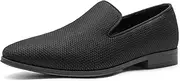 [Bruno Marc] Men's Dress Loafers Slip On Formal Tuxedo Shoes, Black, 30.0 cm