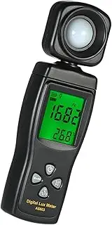 High Performance Light Meter Lux/Fc Photometer Photography Digital Lux Meter Integrated Illuminometer Enviromental Tester 0-200000 Lux for Homes, Agriculture, Warehouse