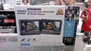 Laser 9 inch Portable DVD Player Dual Screen w/ USB SD 12v 240v Region Free