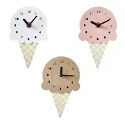 Mini Wall Clock Ice Cream Bedroom Clock Silent Clock Hanging Clock for Home Wall