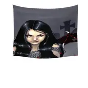 Hunger Pains the Undead Goth Vampire Girl Tapestry