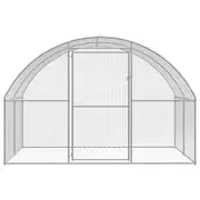 Outdoor Chicken Coop Hen House Pet Cage Chicken Run Galvanised Steel 3x2x2m