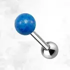 Tongue Ring Semi-Precious Stone Ball 14g 5/8" Surgical Steel Barbell