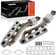 Front Exhaust Manifold Catalytic Converter with Gasket Kit Direct-Fit Compatible with Nissan Armada NV2500 NV3500 TITAN XD 2017-2021, TITAN 2017-2020 & Infiniti QX80, 5.6L, E.P.A. Compliant