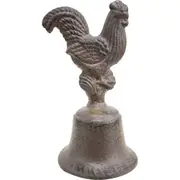 LVD Bell Rooster Vintage Home/Office Decor Table/Desk Display 8x16cm Brown