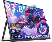MAGICRAVEN 23.8" Portable Monitor, 1080P 100Hz VESA Large Laptop Screen, USB C/HDMI Second Display with Speakers, Laptop Screen Extender for Windows/Mac/Android/IOS/PS4/Switch/Xbox