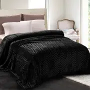 Whale Flotilla Flannel Fleece King Size Bed Blanket, Lightweight Breathable S...