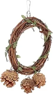 ORFOFE Macaw Bird Rope Perch Parrot Stand Perch Ring Birdcage Hamster Cage Cockatiel Bird Cage Bird Feeder Bird Swing Playground Bird Cockatiels Perch Parrot Perch Pigeon Wooden