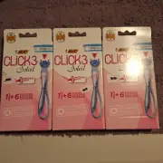 3 Packs Bic Simply Soleil Click Women`s Razor 3 Handles + 18 Refill Cartridges