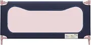 Infant Safety Bed Fence, Anti-Fall Vertical Lifting Height Adjustable Guardrail, Folding Skin-Friendly Breathable Anti-Collision Bed Guardrail,Blue,2m