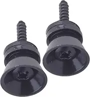 Levemolo 2pcs Guitar Strap Metal Buttons Durable Mushroom Head Design Smooth Rounded Edges Practical Guitar Supplies for Secure Strap Attachment Finish