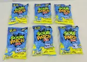 Lot of 6 Sour Patch Kids Blue Raspberry, Soft & Chewy Candy 8 Ounce Bags BB 9/26