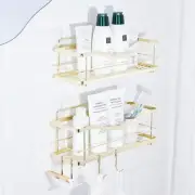 KINCMAX Shower Caddy Bathroom Shelf, No Drilling Traceless Adhesive Bathroom Sto