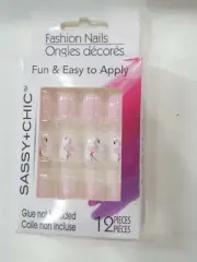 sassy & chic Flamingo/ Light Pink nails 12ct.