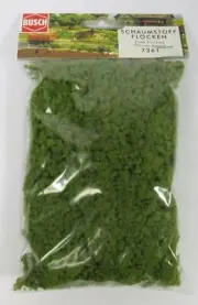 BNIB BUSCH 7361 GREEN MICRO FLOCK TURF CLUMP SCATTER MODEL RAILWAY SCENERY OO N