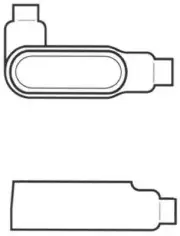 LL777 Robroy Condulet Form 7 Conduit Outlet Body LL-Shaped 2-1/2" Hubs
