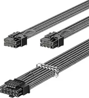 Fasgear PCIe 5.0 12V-2x6 Power Cable 70cm 16pin(12+4) 12VHPWR Plug for RTX 4090 4080 4070 4070ti 3090ti to 2x8pin (4+4) Cord Only for Corsair/Great Wall/Thermal-take Modular PSU